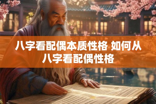 八字看配偶本质性格 如何从八字看配偶性格