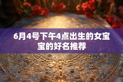 6月4号下午4点出生的女宝宝的好名推荐 6月4号下午4点出生的女宝宝的好名推荐