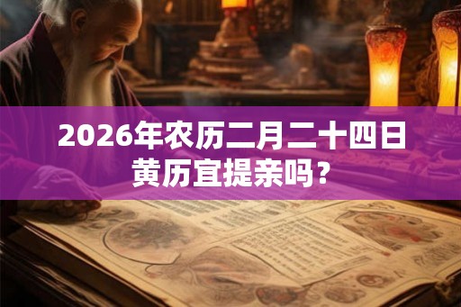 2026年农历二月二十四日黄历宜提亲吗？