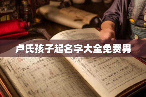卢氏孩子起名字大全免费男