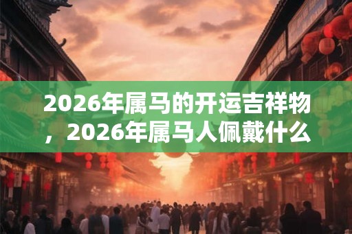 2026年属马的开运吉祥物，2026年属马人佩戴什么吉祥物