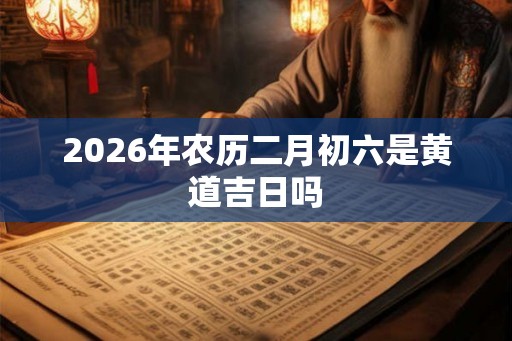 2026年农历二月初六是黄道吉日吗