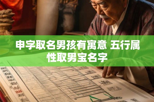 申字取名男孩有寓意 五行属性取男宝名字