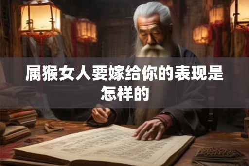 属猴女人要嫁给你的表现是怎样的