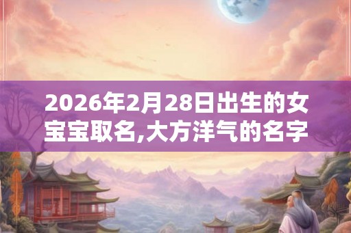 2026年2月28日出生的女宝宝取名,大方洋气的名字 2026年2月28日出生的女宝宝取名,大方洋气的名字