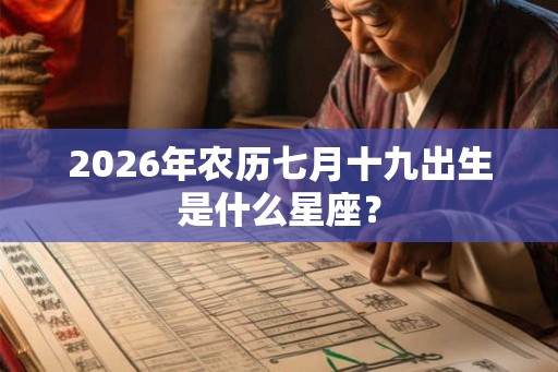 2026年农历七月十九出生是什么星座？