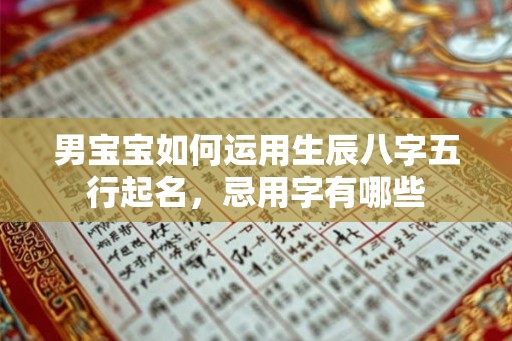 男宝宝如何运用生辰八字五行起名，忌用字有哪些