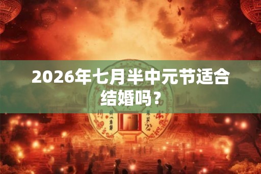 2026年七月半中元节适合结婚吗? 2026年七月半中元节适合结婚吗?