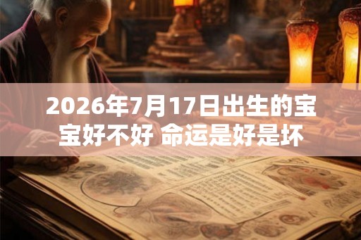 2026年7月17日出生的宝宝好不好 命运是好是坏