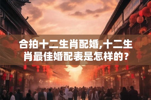 合拍十二生肖配婚,十二生肖最佳婚配表是怎样的？