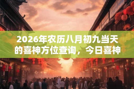 2026年农历八月初九当天的喜神方位查询,今日喜神位置 2026年农历八月初九当天的喜神方位查询,今日喜神位置