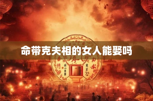 命带克夫相的女人能娶吗 命带克夫相的女人能娶吗