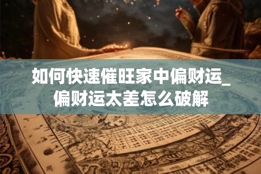 如何快速催旺家中偏财运_偏财运太差怎么破解 如何快速催旺家中偏财运_偏财运太差怎么破解