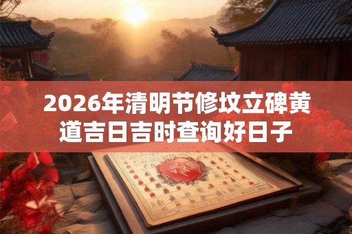 2026年清明节修坟立碑黄道吉日吉时查询好日子