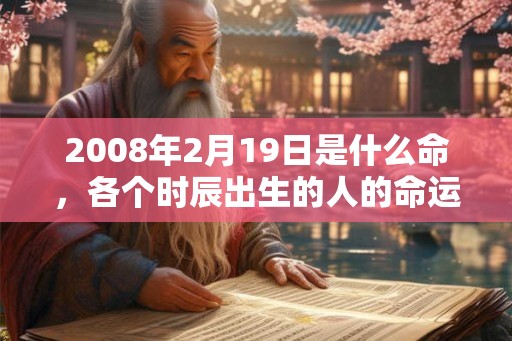 2008年2月19日是什么命,各个时辰出生的人的命运 2008年2月19日是什么命,各个时辰出生的人的命运