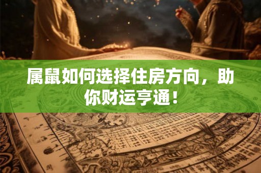 属鼠如何选择住房方向，助你财运亨通！