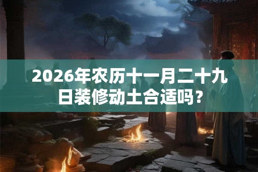 2026年农历十一月二十九日装修动土合适吗? 2026年农历十一月二十九日装修动土合适吗?