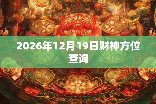 2026年12月19日财神方位查询