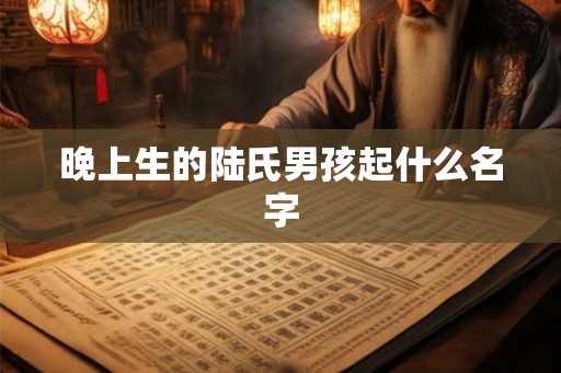 晚上生的陆氏男孩起什么名字 晚上生的陆氏男孩起什么名字