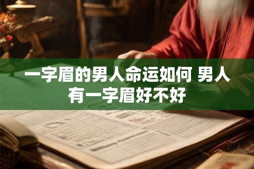 一字眉的男人命运如何 男人有一字眉好不好
