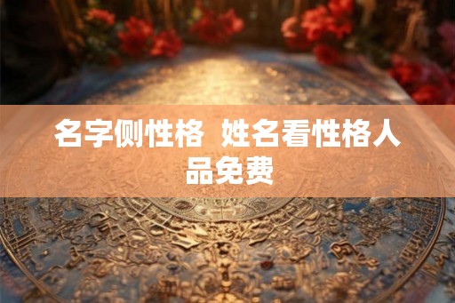 名字侧性格  姓名看性格人品免费