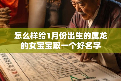 怎么样给1月份出生的属龙的女宝宝取一个好名字