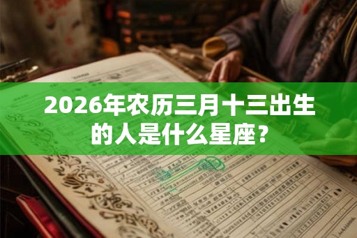 2026年农历三月十三出生的人是什么星座？