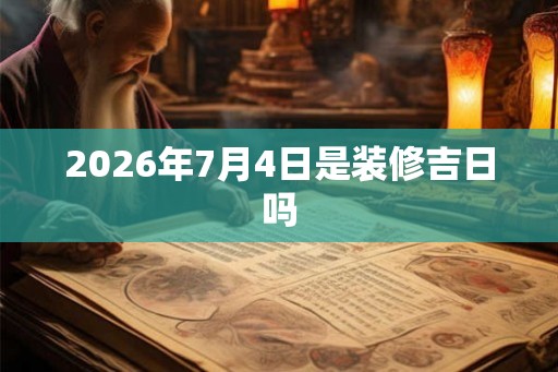 2026年7月4日是装修吉日吗