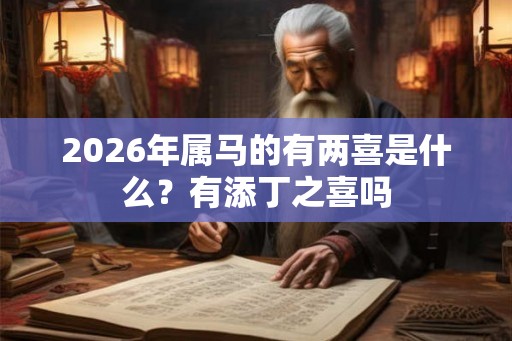2026年属马的有两喜是什么？有添丁之喜吗