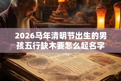 2026马年清明节出生的男孩五行缺木要怎么起名字