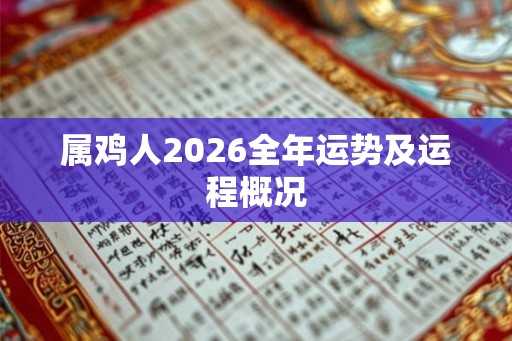 属鸡人2026全年运势及运程概况