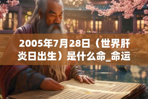 2005年7月28日(世界肝炎日出生)是什么命_命运如何 2005年7月28日(世界肝炎日出生)是什么命_命运如何
