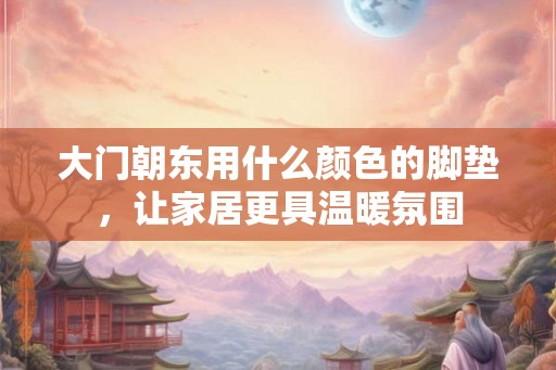 大门朝东用什么颜色的脚垫，让家居更具温暖氛围