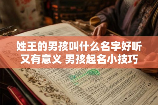 姓王的男孩叫什么名字好听又有意义 男孩起名小技巧 姓王的男孩叫什么名字好听又有意义 男孩起名小技巧