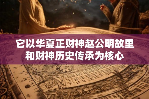 它以华夏正财神赵公明故里和财神历史传承为核心
