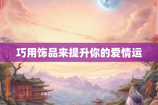 巧用饰品来提升你的爱情运