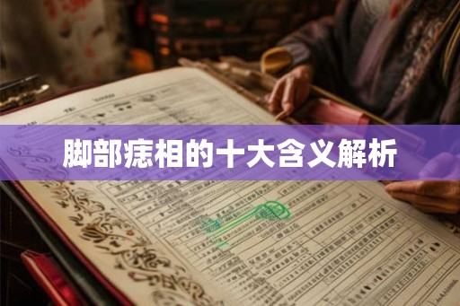 脚部痣相的十大含义解析