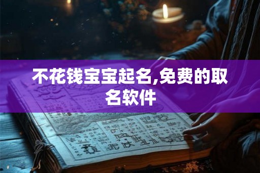 不花钱宝宝起名,免费的取名软件