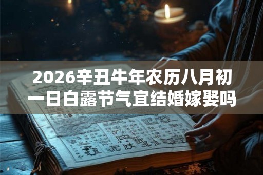 2026辛丑牛年农历八月初一日白露节气宜结婚嫁娶吗？