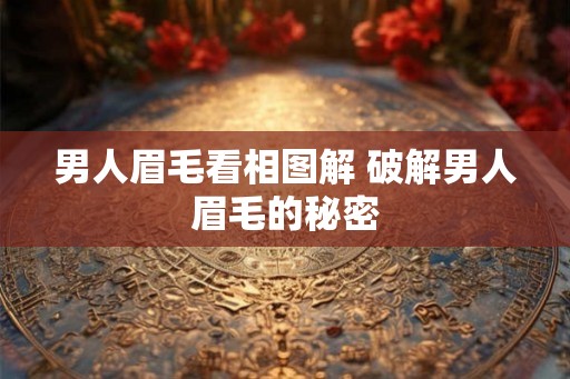 男人眉毛看相图解 破解男人眉毛的秘密