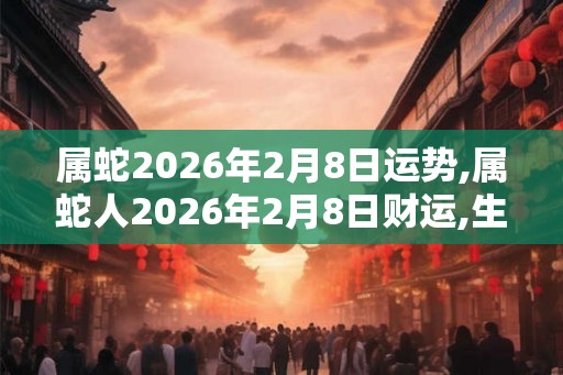 属蛇2026年2月8日运势,属蛇人2026年2月8日财运,生肖蛇2026年2月8日运势