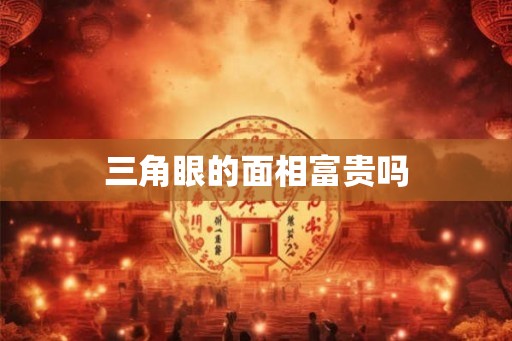 三角眼的面相富贵吗