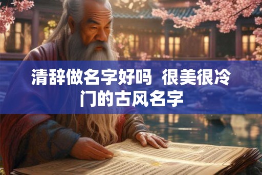 清辞做名字好吗  很美很冷门的古风名字