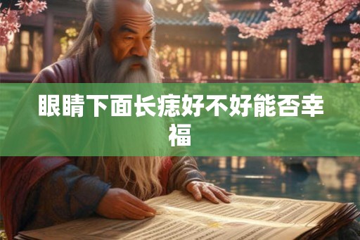眼睛下面长痣好不好能否幸福