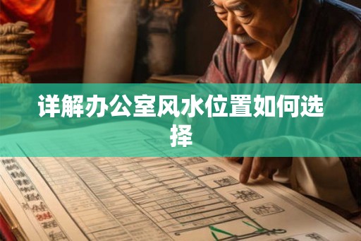 详解办公室风水位置如何选择