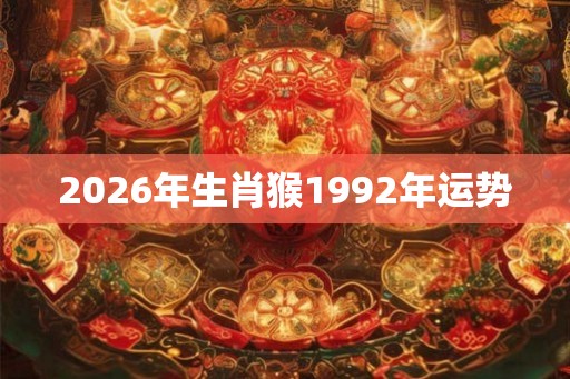 2026年生肖猴1992年运势 2026年生肖猴1992年运势