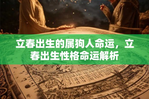 立春出生的属狗人命运，立春出生性格命运解析