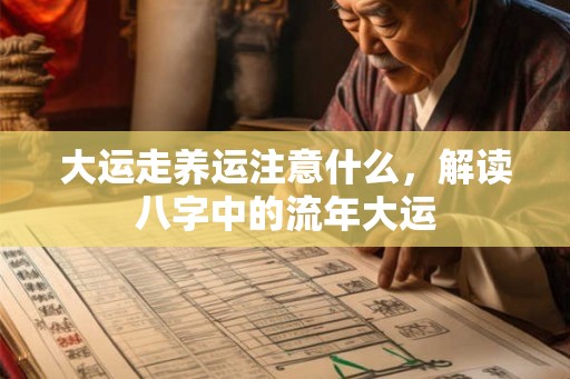 大运走养运注意什么，解读八字中的流年大运