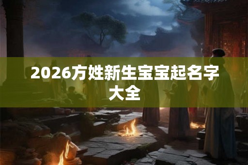 2026方姓新生宝宝起名字大全