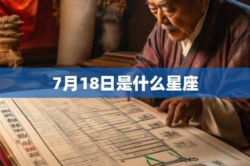 7月18日是什么星座